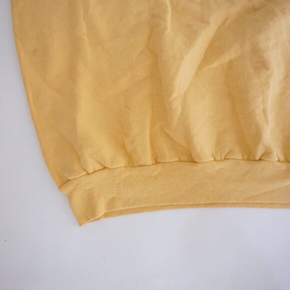 Vintage Day Breeze Yellow Countryside Graphic Cat Flowers Sweatshirt Cabin 2X - Picture 4 of 10